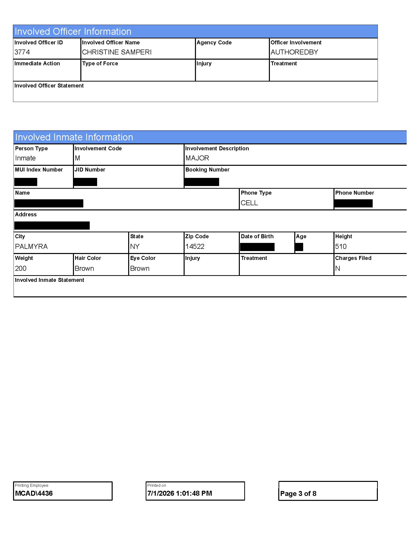 an incident report detailing an assault on luke wenke by a fellow inmate at the monroe county jail in rochester, ny; 05/2026